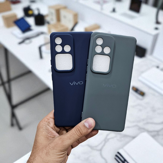 (Pack of 2) Vivo V30/V30 Pro 5G Silicone Back Case Cover - Combo 1
