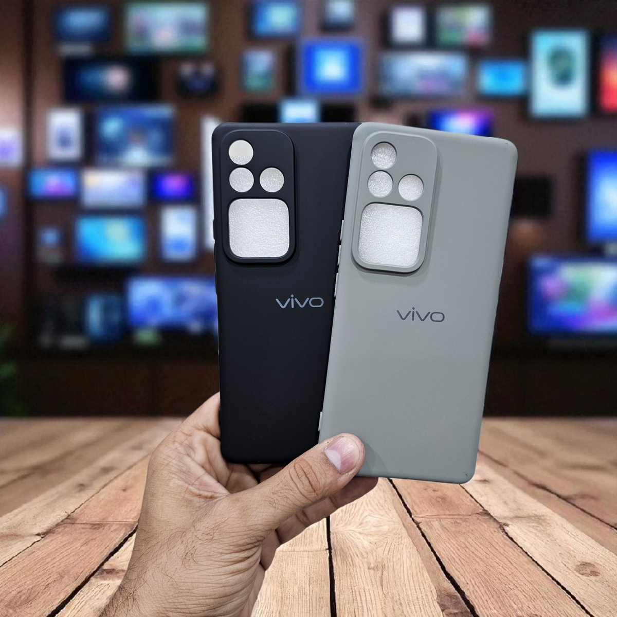 (Pack of 2) Vivo V30/V30 Pro 5G Silicone Back Case Cover - Combo 4