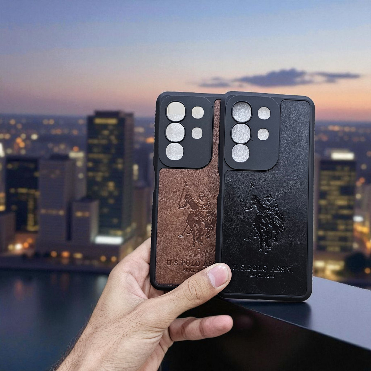 (Pack of 2)Oppo F31 5g Polo Leather Finish Soft Back Case Cover - Combo 1