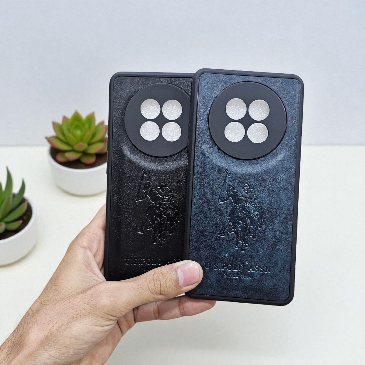 (Pack of 2)Oppo F31 Pro Plus+ 5g Polo Leather Finish Soft Back Case Cover - Combo 2