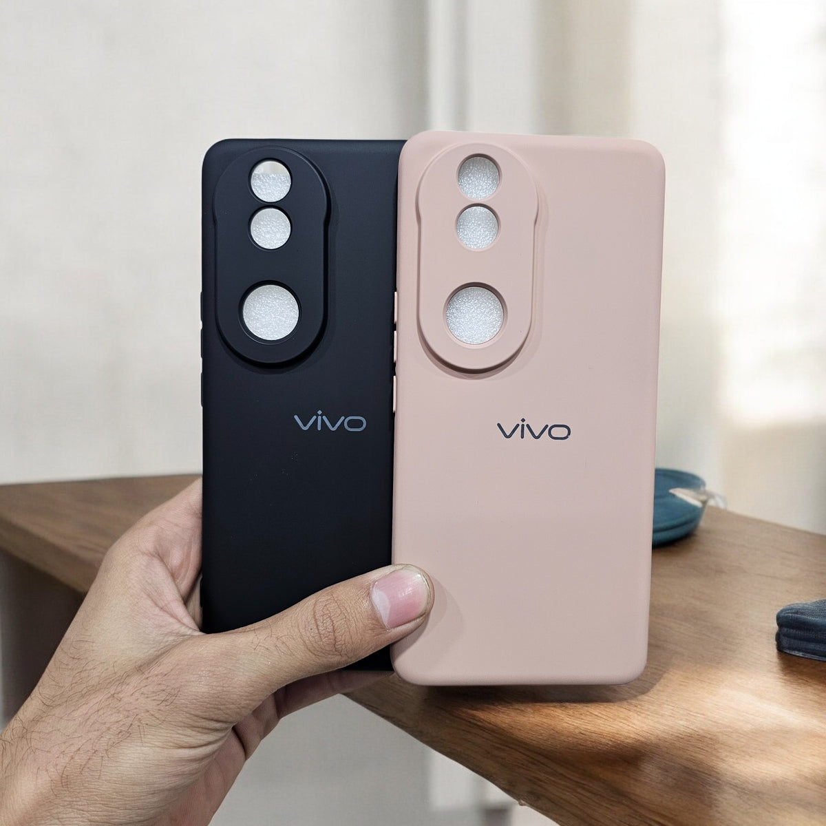 (Pack of 2) Vivo V50/V50e 5G Silicone Case Cover - Pattern 1