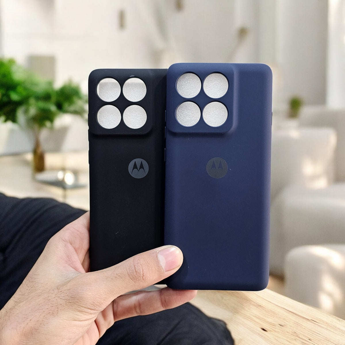 (Pack of 2) Motorola Moto Edge 60 Pro 5G Silicone Case Cover - Combo 8