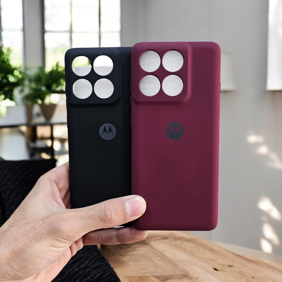 (Pack of 2) Motorola Moto Edge 60 Pro 5G Silicone Case Cover - Combo 6