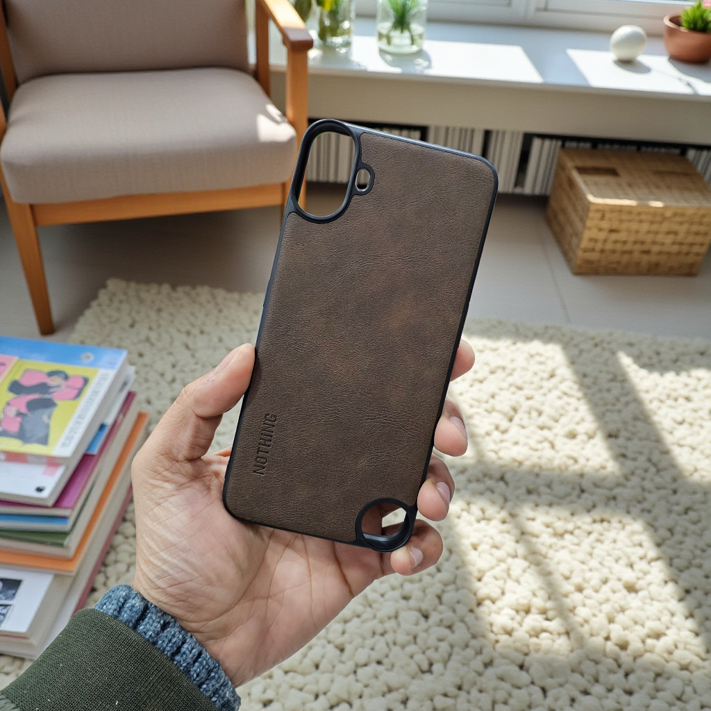 Nothing Cmf Phone 1 5g Premium Leather Back Case Cover - Brown