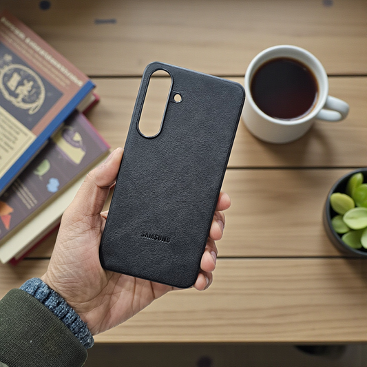 Samsung S25 Fe 5g Premium Leather Back Case Cover - Brown