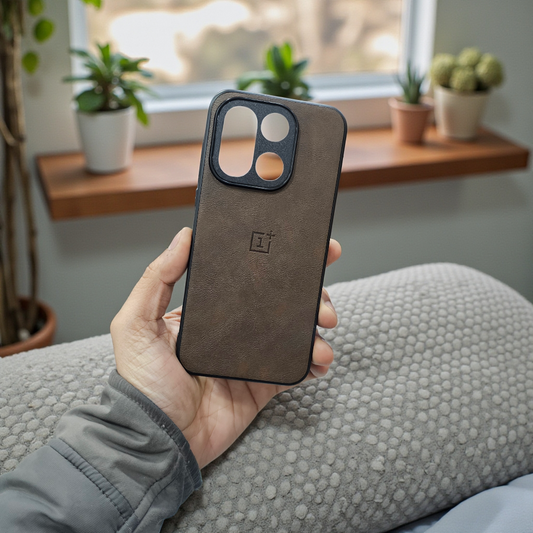 OnePlus 15 5g Premium Leather Back Case Cover - Brown