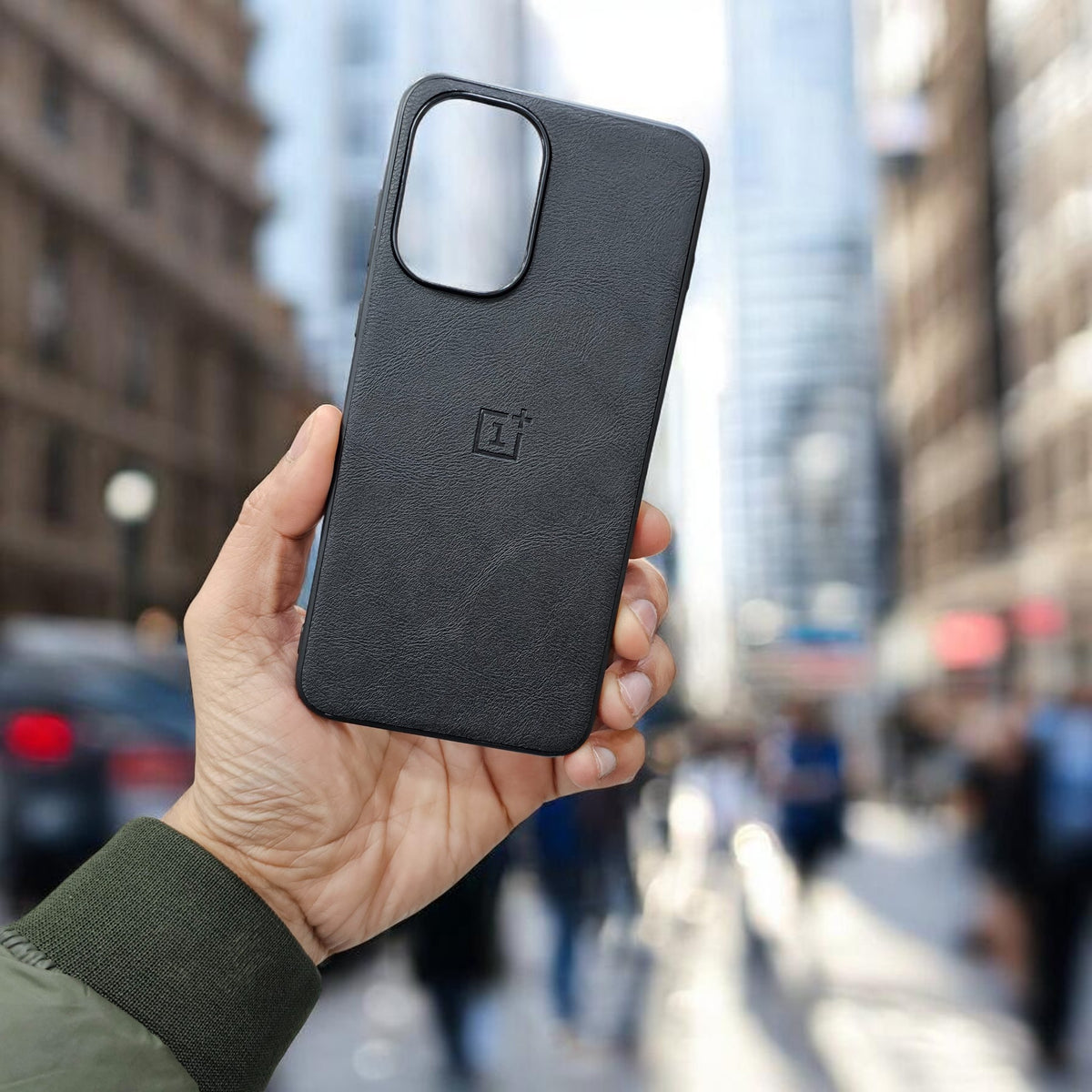 OnePlus 15R 5g Premium Leather Back Case Cover - Black