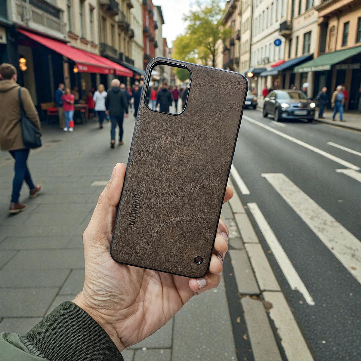 Nothing Phone 3A Lite 5g Premium Leather Back Case Cover - Brown