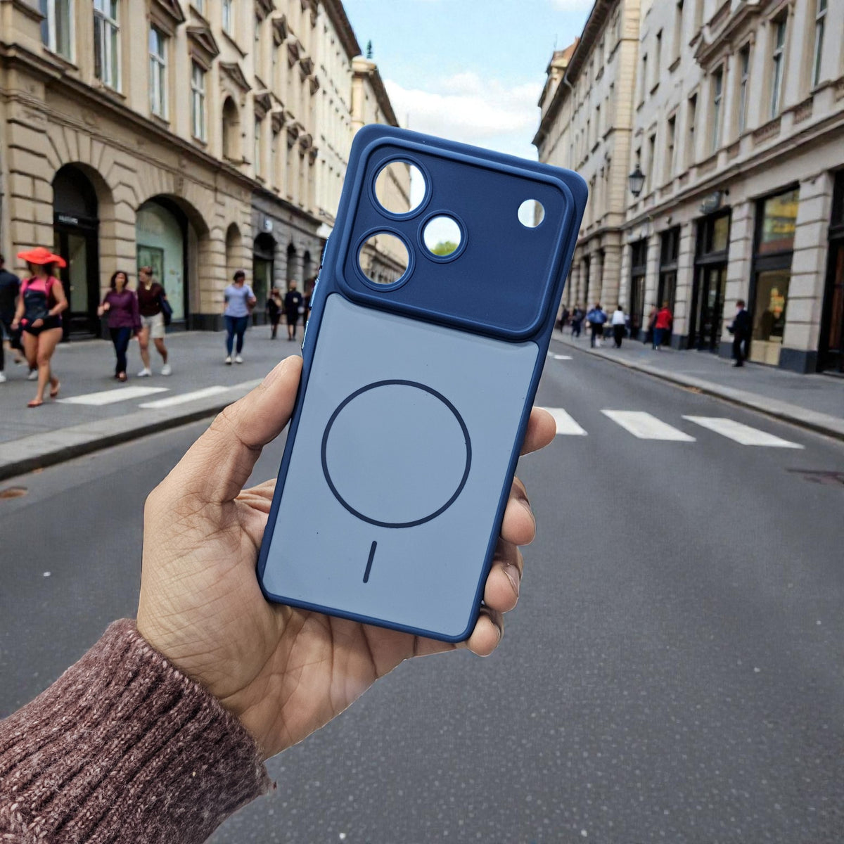 Realme P4 Pro 5g Premium Magsafe Printed New Candy Color Back Case - Blue