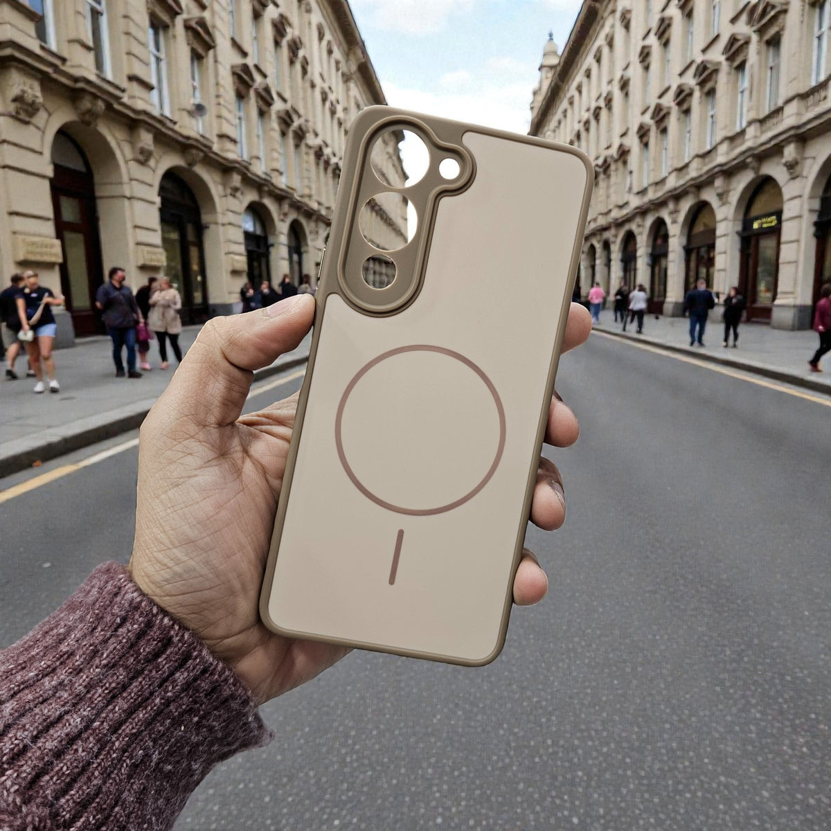Vivo T4 Lite 5g Premium Magsafe Printed New Candy Color Back Case - Brown