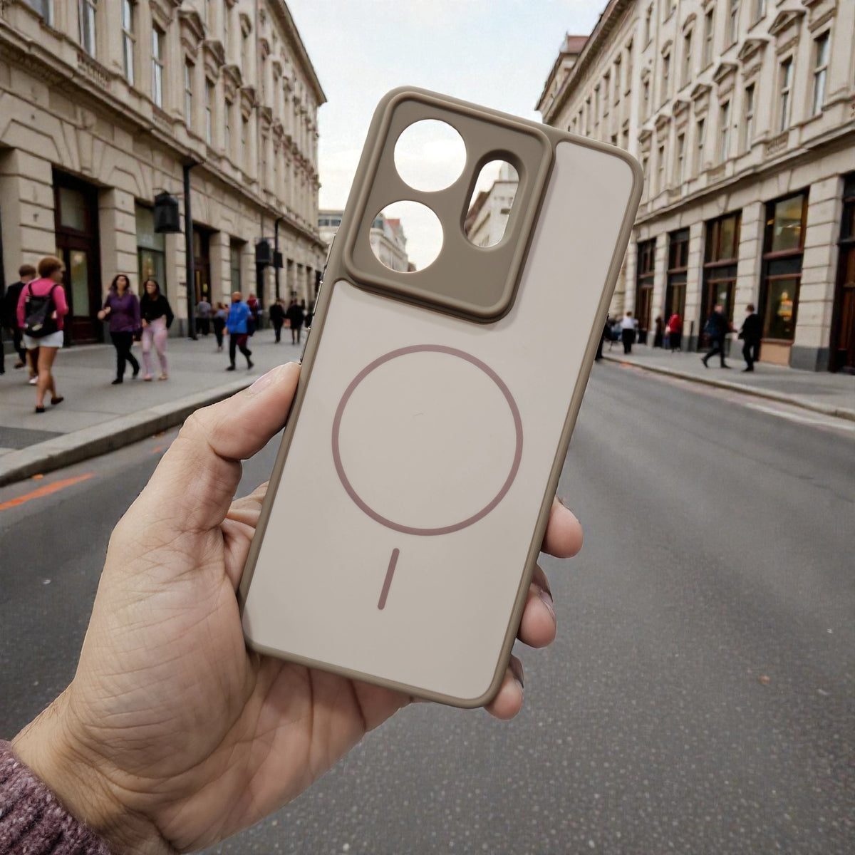 Vivo V60/T4 Pro 5g Premium Magsafe Printed New Candy Color Back Case - Brown