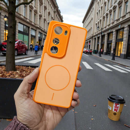 Vivo Y400 Pro 5g Premium Magsafe Printed New Candy Color Back Case - Orange