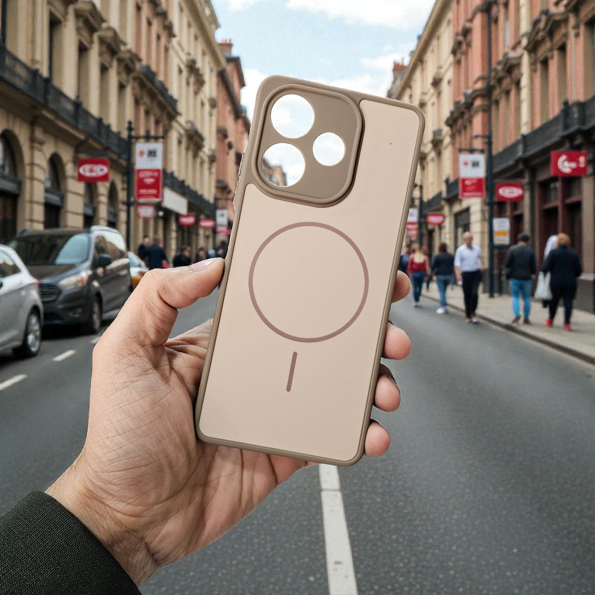 Oppo A5 Pro 5g Premium Magsafe Printed New Candy Color Back Case - Brown