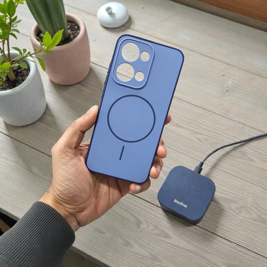 Oppo Reno 13 5g Premium Magsafe Printed Candy Color Back Case - Blue