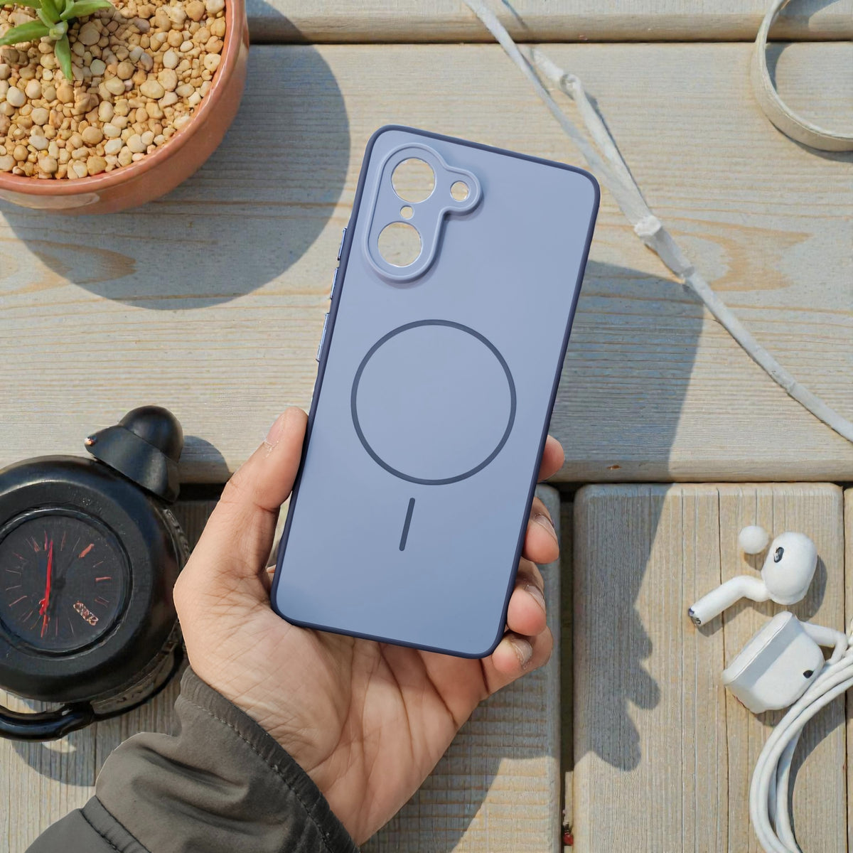 OnePlus Nord Ce 5 5g Premium Magsafe Printed Candy Color Back Case - Blue