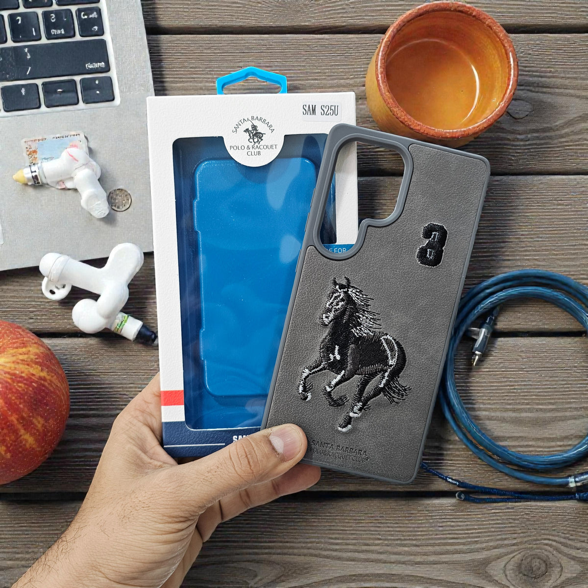 Samsung S25 Ultra 5g Premium US POLO Assn. Embroidery Leather case - Jockey 7
