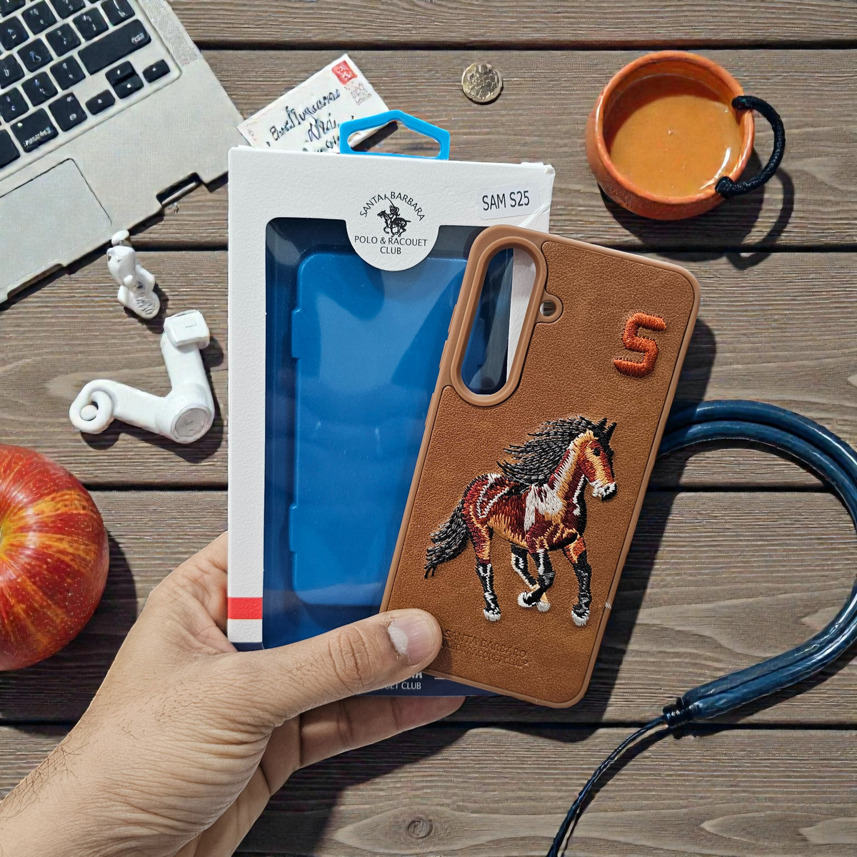 Samsung S25 5g Premium US POLO Assn. Embroidery Leather case - Jockey 8