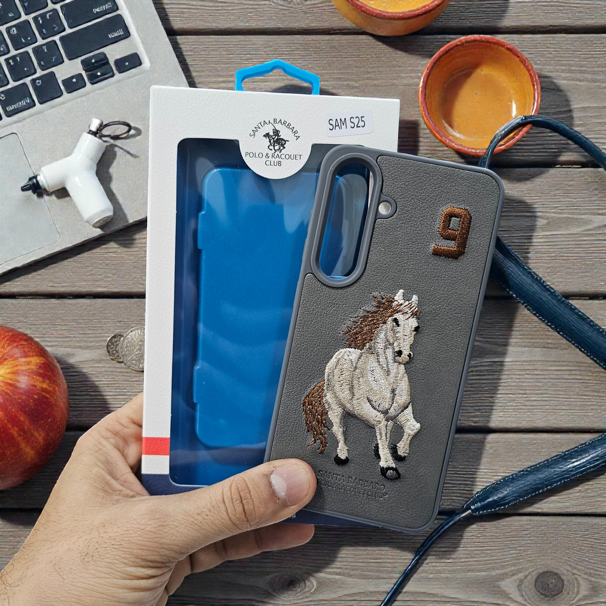 Samsung S25 5g Premium US POLO Assn. Embroidery Leather case - Jockey 9