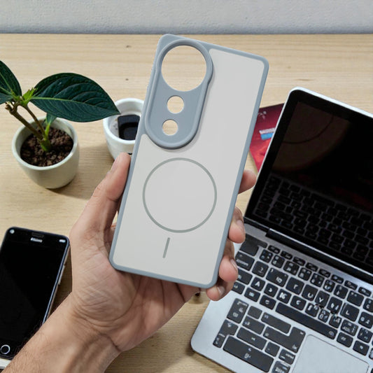 Vivo V40/V40 Pro 5g Premium Magsafe Printed New Candy Color Back Case - Grey