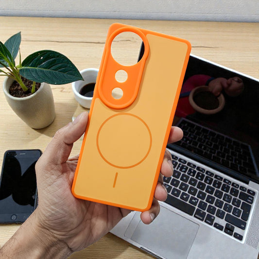 Vivo V40/V40 Pro 5g Premium Magsafe Printed New Candy Color Back Case - Orange