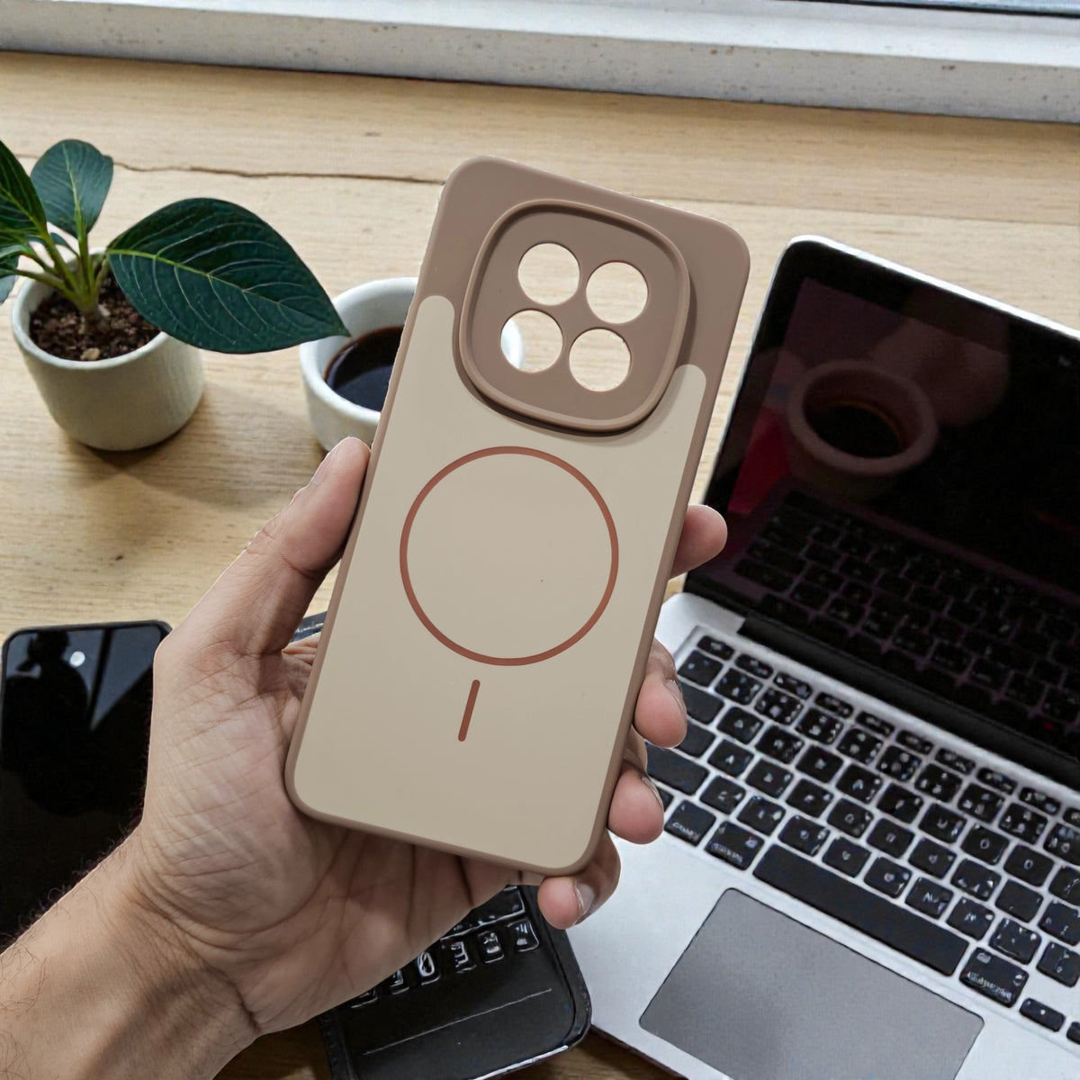 Oppo F29 5g Premium Magsafe Printed New Candy Color Back Case - Brown