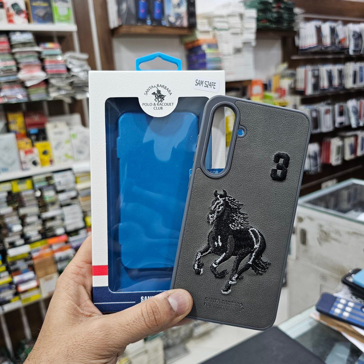 Samsung S24 Fe 5g Premium US POLO Assn. Embroidery Leather case - Jockey 7