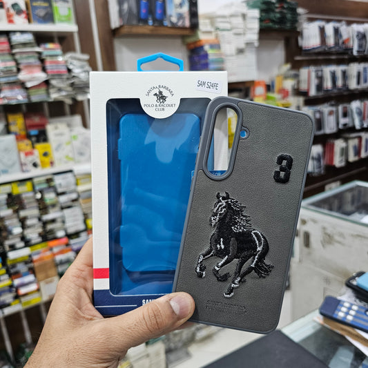 Samsung S24 Fe 5g Premium US POLO Assn. Embroidery Leather case - Jockey 7