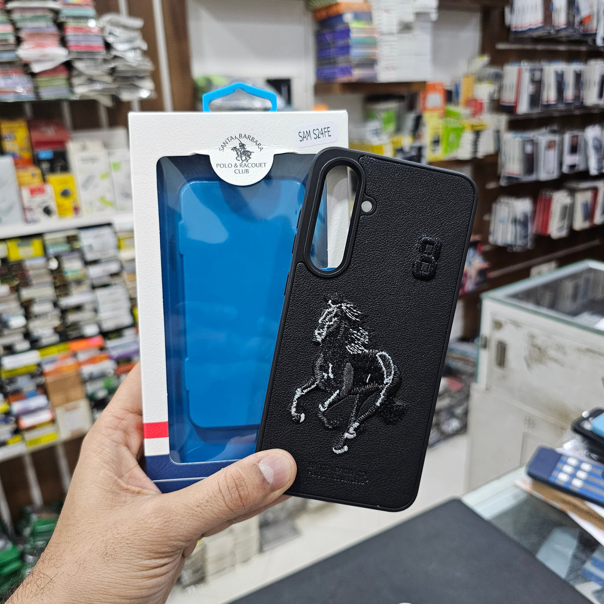 Samsung S24 Fe 5g Premium US POLO Assn. Embroidery Leather case - Jockey 6