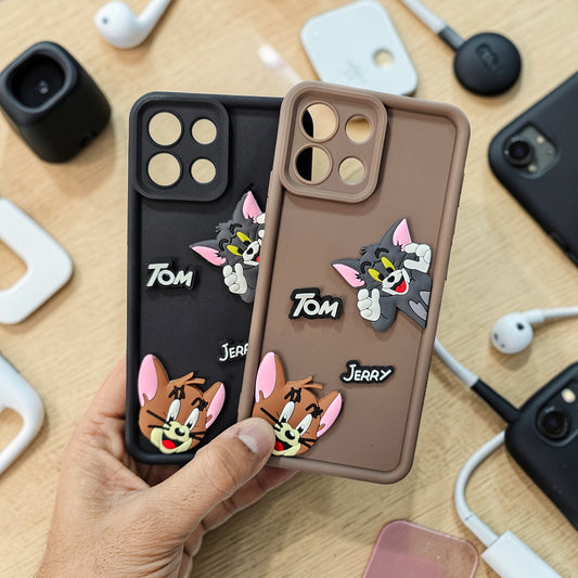 (Pack of 2)Oppo K13 5G Soft Silicone tom & jerry Back Cover Case - Combo 1