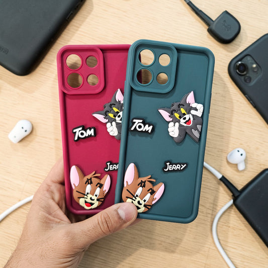 (Pack of 2)Oppo K13 5G Soft Silicone tom & jerry Back Cover Case - Combo 2