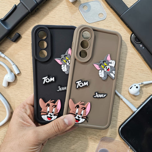(Pack of 2)OnePlus Nord 5 5G Soft Silicone tom & jerry Back Cover Case - Combo 1