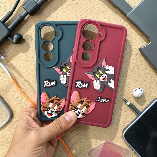 (Pack of 2)Vivo Y400 Pro 5G Soft Silicone tom & jerry Back Cover Case - Combo 3