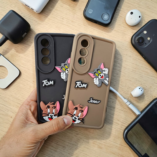 (Pack of 2)OnePlus Nord Ce 4 5G Soft Silicone tom & jerry Back Cover Case - Combo 1