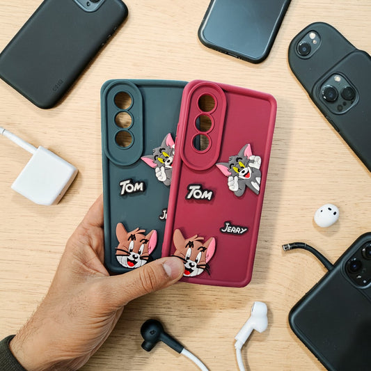 (Pack of 2)OnePlus Nord Ce 4 5G Soft Silicone tom & jerry Back Cover Case - Combo 2