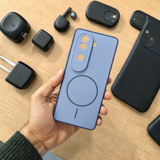 Vivo V40E 5g Premium Magsafe Printed Candy Color Back Case - Blue