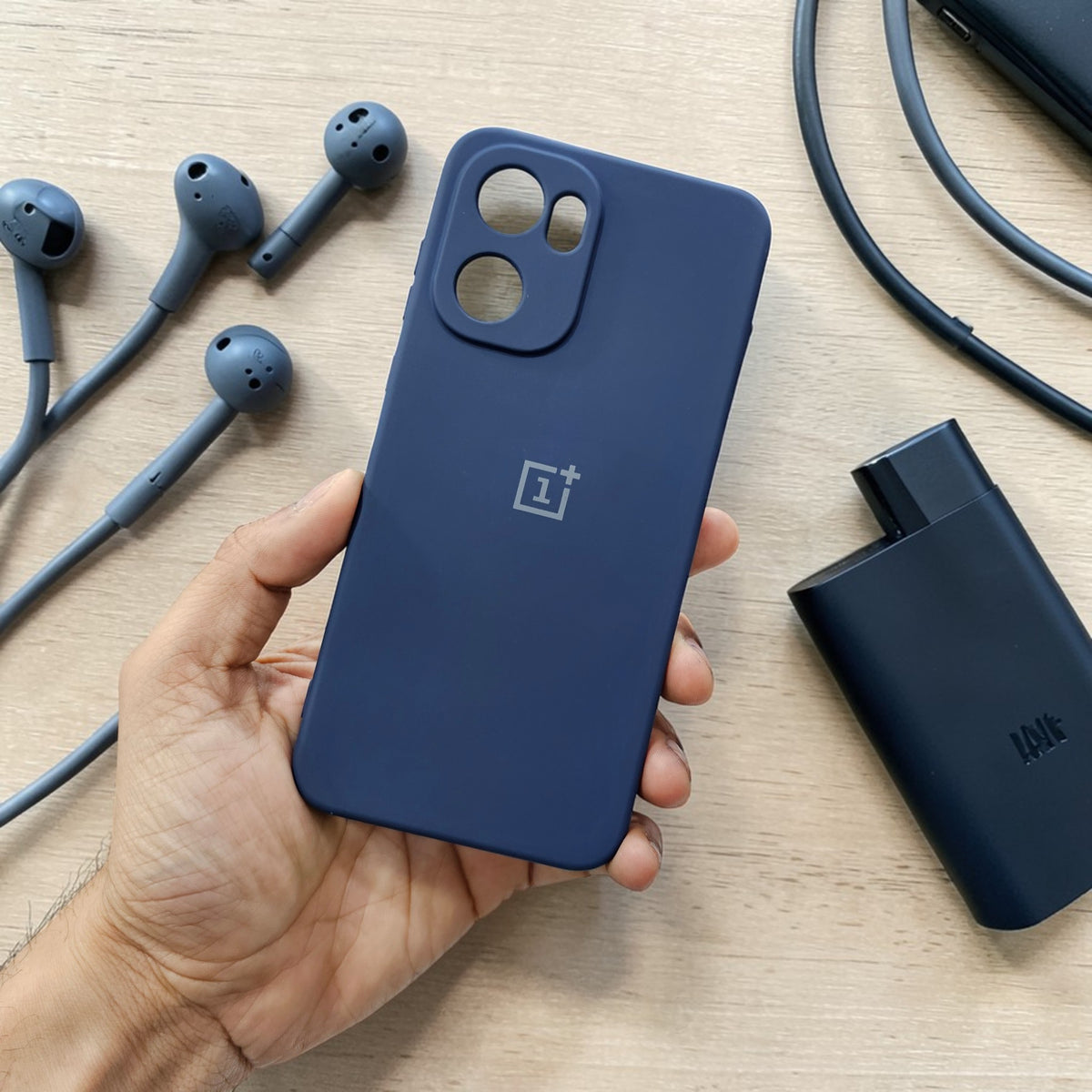 OnePlus 15R 5g Premium Soft Silicone Back Case Cover - Dark Blue