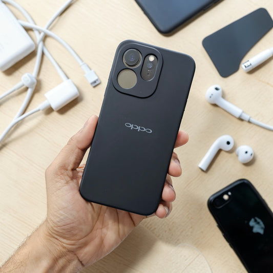 Oppo Reno 15 Pro 5g Premium Soft Silicone Back Case Cover - Black