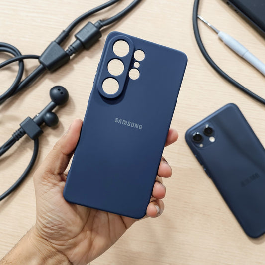 Samung S26 Ultra 5g Premium Soft Silicone Back Case Cover - Dark Blue