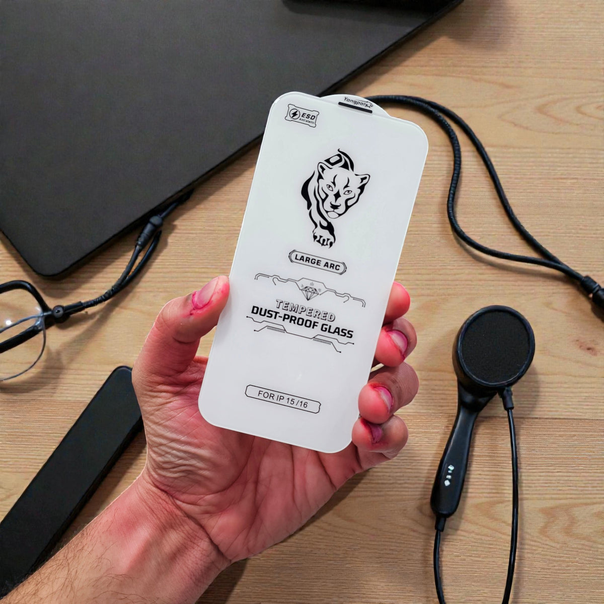 Apple iPhone 16 Border-Less Dust Proof Gorilla Crystal Clear Tempered Glass