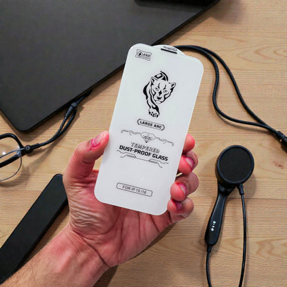 Apple iPhone 16 Border-Less Dust Proof Gorilla Crystal Clear Tempered Glass