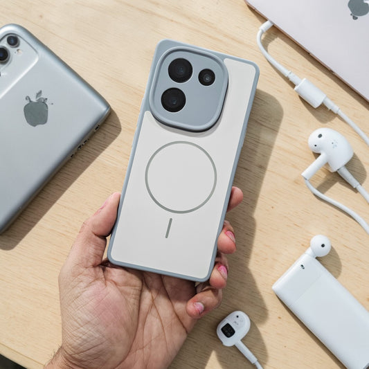 Vivo T3 Pro 5g Premium Magsafe Printed New Candy Color Back Case - Grey