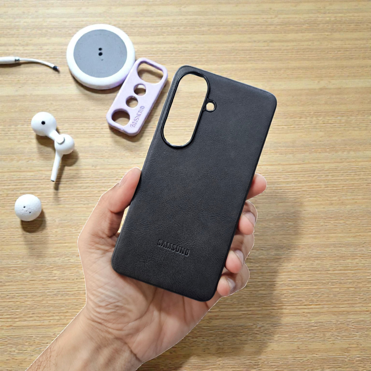 Samsung S26 5g Premium Leather Back Case Cover - Black