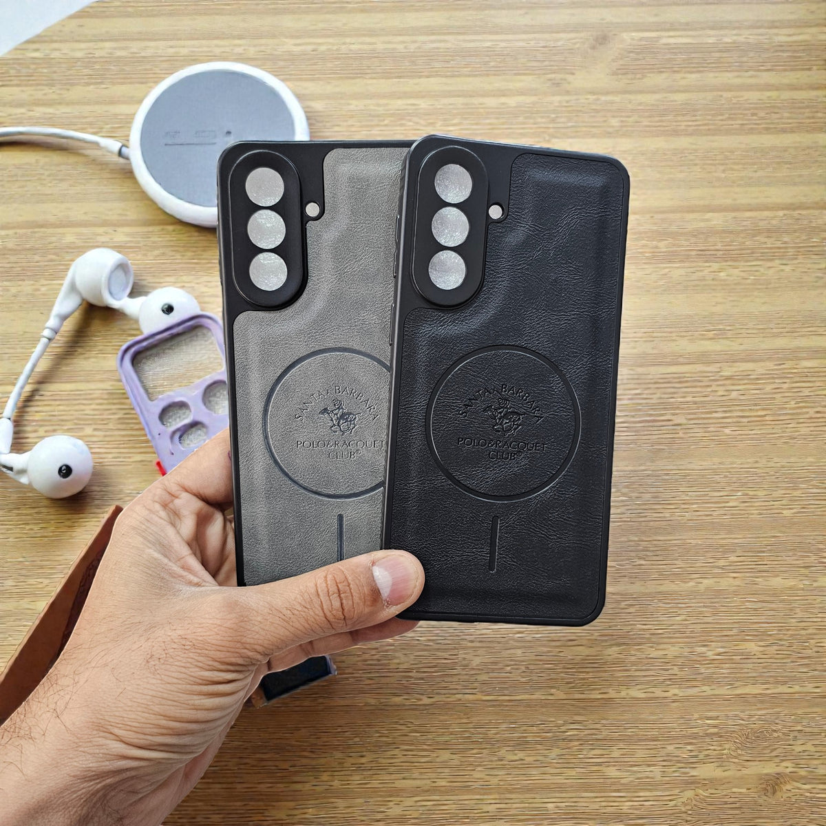 (Pack of 2)Samsung A57 5g Soft Polo MagSafe Design Slim Back Case - Combo 1