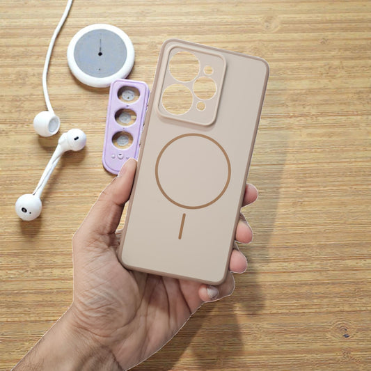 Realme 15 Pro 5g Premium Magsafe Printed Candy Color Back Case - Brown