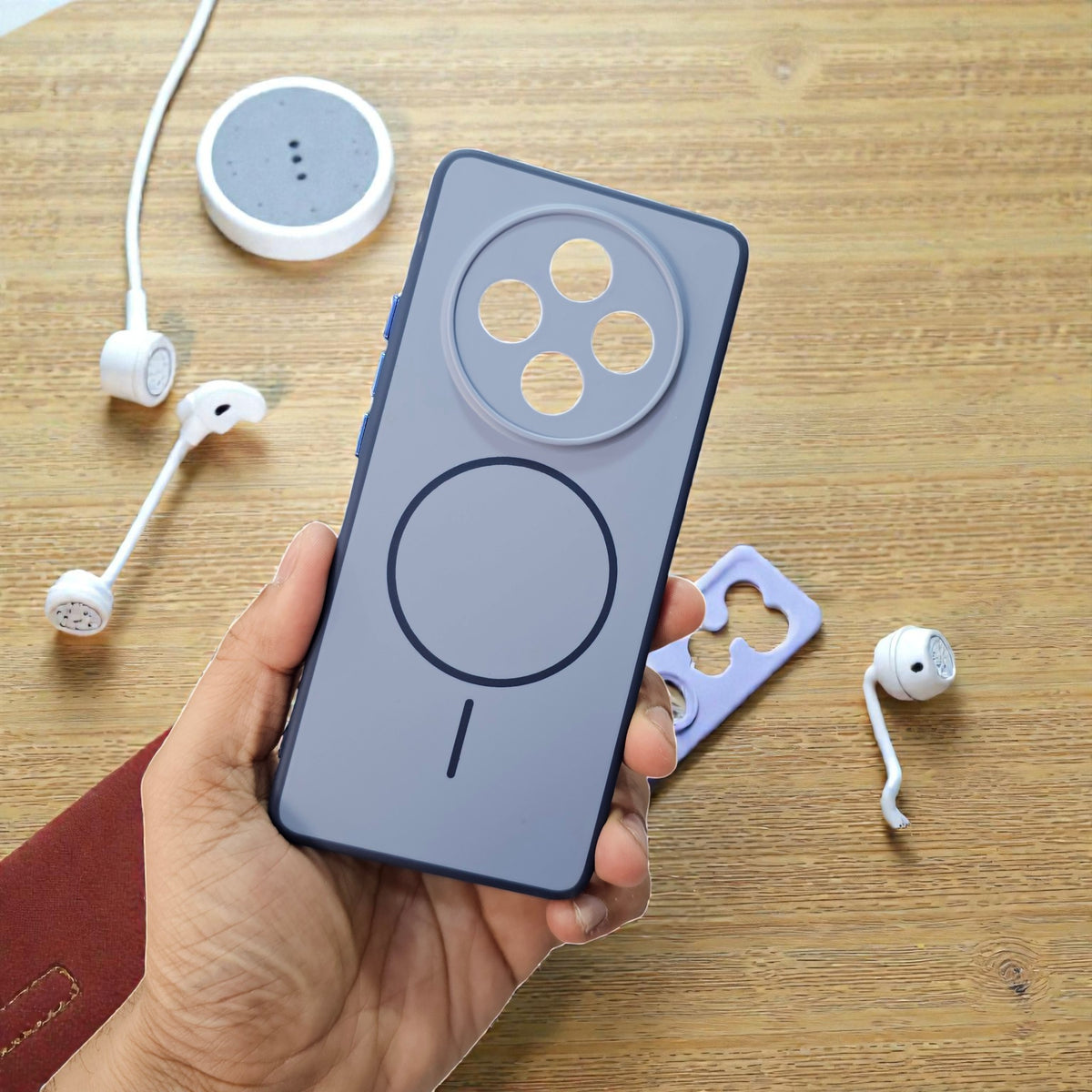 Oppo F27 Pro Plus 5g Premium Magsafe Printed Candy Color Back Case - Blue