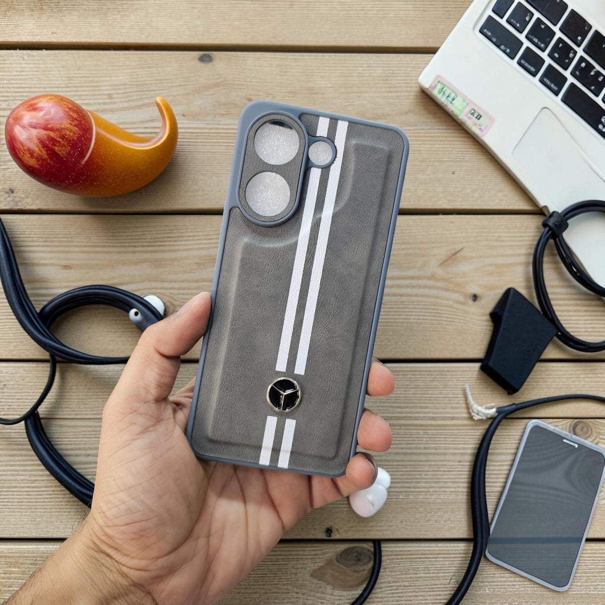 Vivo V60E 5g Premium Car Logo Leather Back Case Pouch - pattern 5