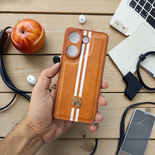 Vivo V60E 5g Premium Car Logo Leather Back Case Pouch - Pattern 1