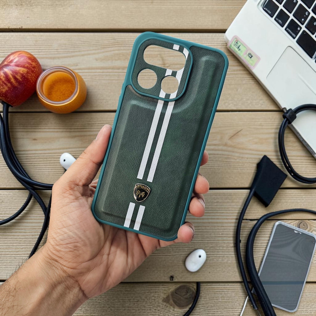 (Free Tempered)Realme 16 Pro 5g Premium Car Logo Leather Back Case Pouch - pattern 2