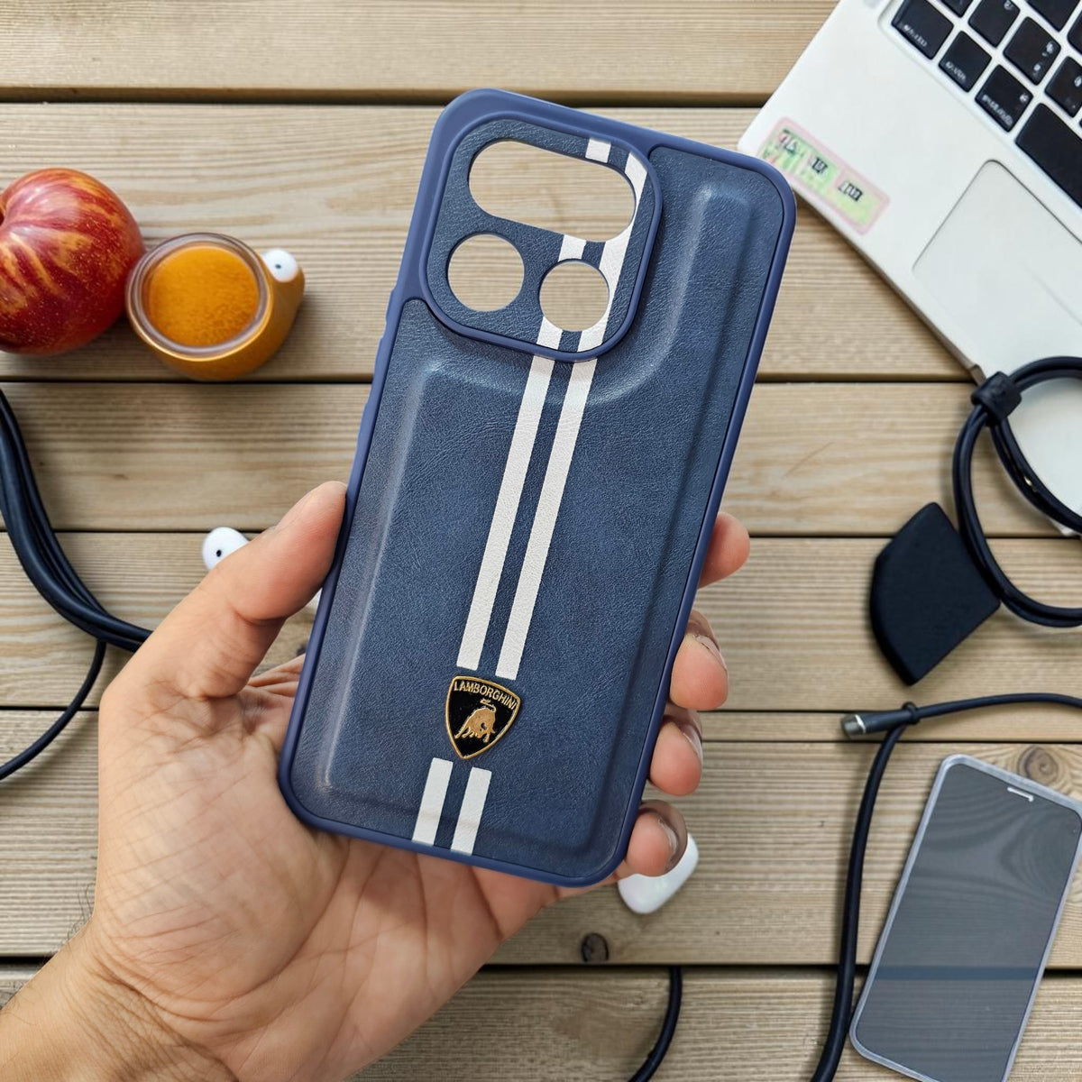 Realme 16 Pro Plus 5g Premium Car Logo Leather Back Case Pouch - pattern 3