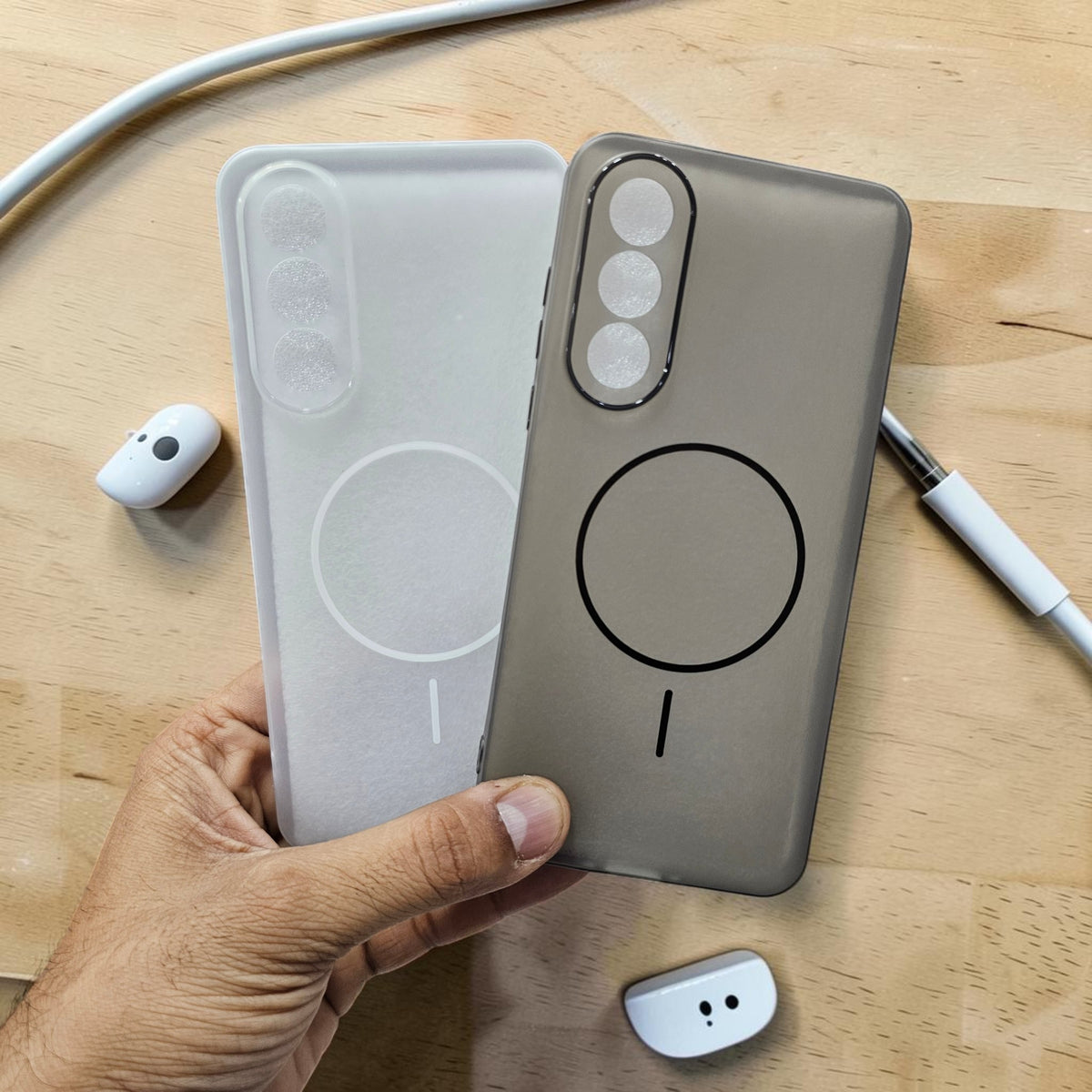 (Combo Pack) OnePlus Nord 5 5g Premium Magsafe Printed Soft Tpu Back Case Cover